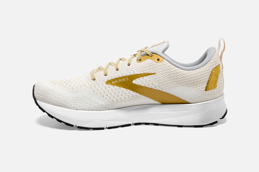 Brooks Revel 4 Road Running Shoes - Womens - White/Gold - CH2158639